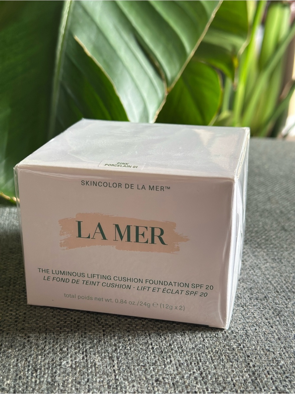 NIB La Mer The Luminous Lifting Cushion Foundation SPF 20 - 01 Pink Porcelain